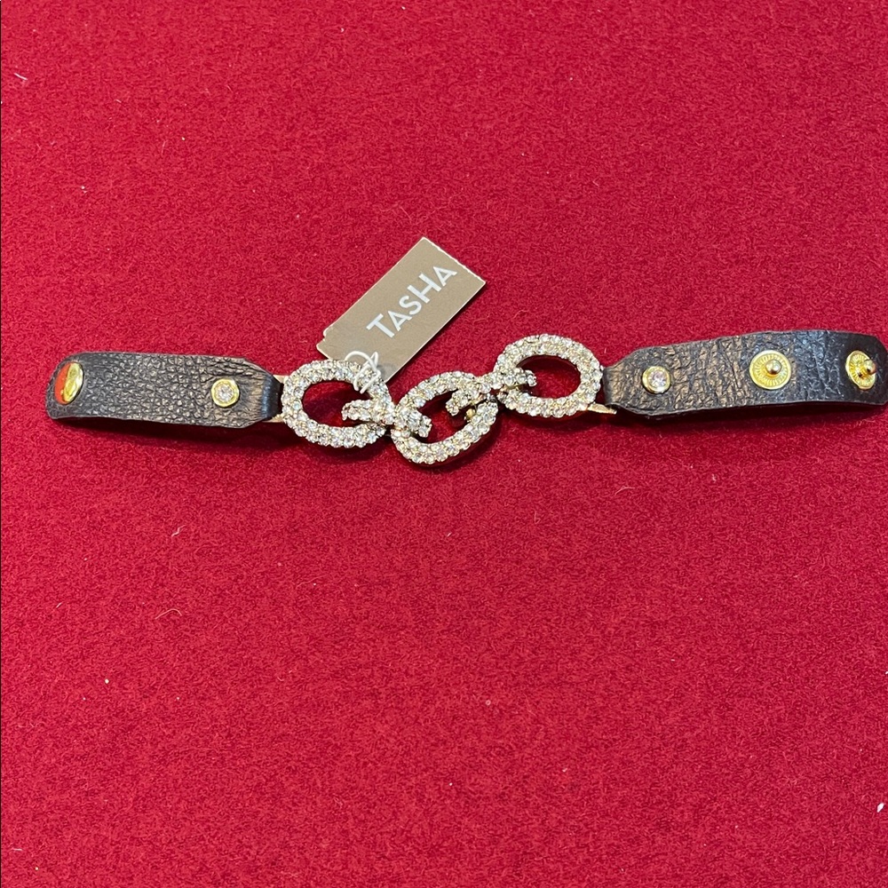 Tasha Black Belt with Gold Accents